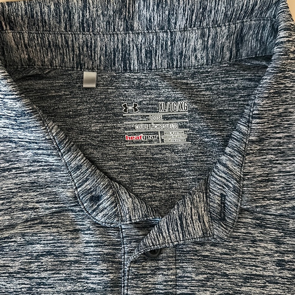 XL blue heather Under Armour heatwear Polo